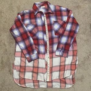Gorgeous flannel tunic with lace detail